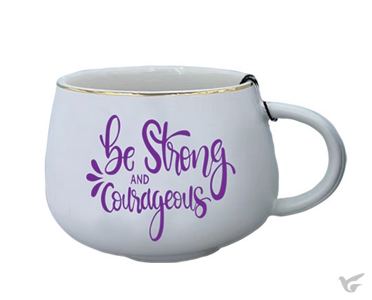 Productafbeelding: voorkant van Ceramic Mug Be strong and courageous