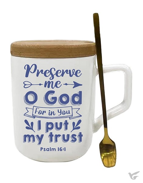 Productafbeelding: voorkant van Mug wooden cover & spoon Preserve me O G