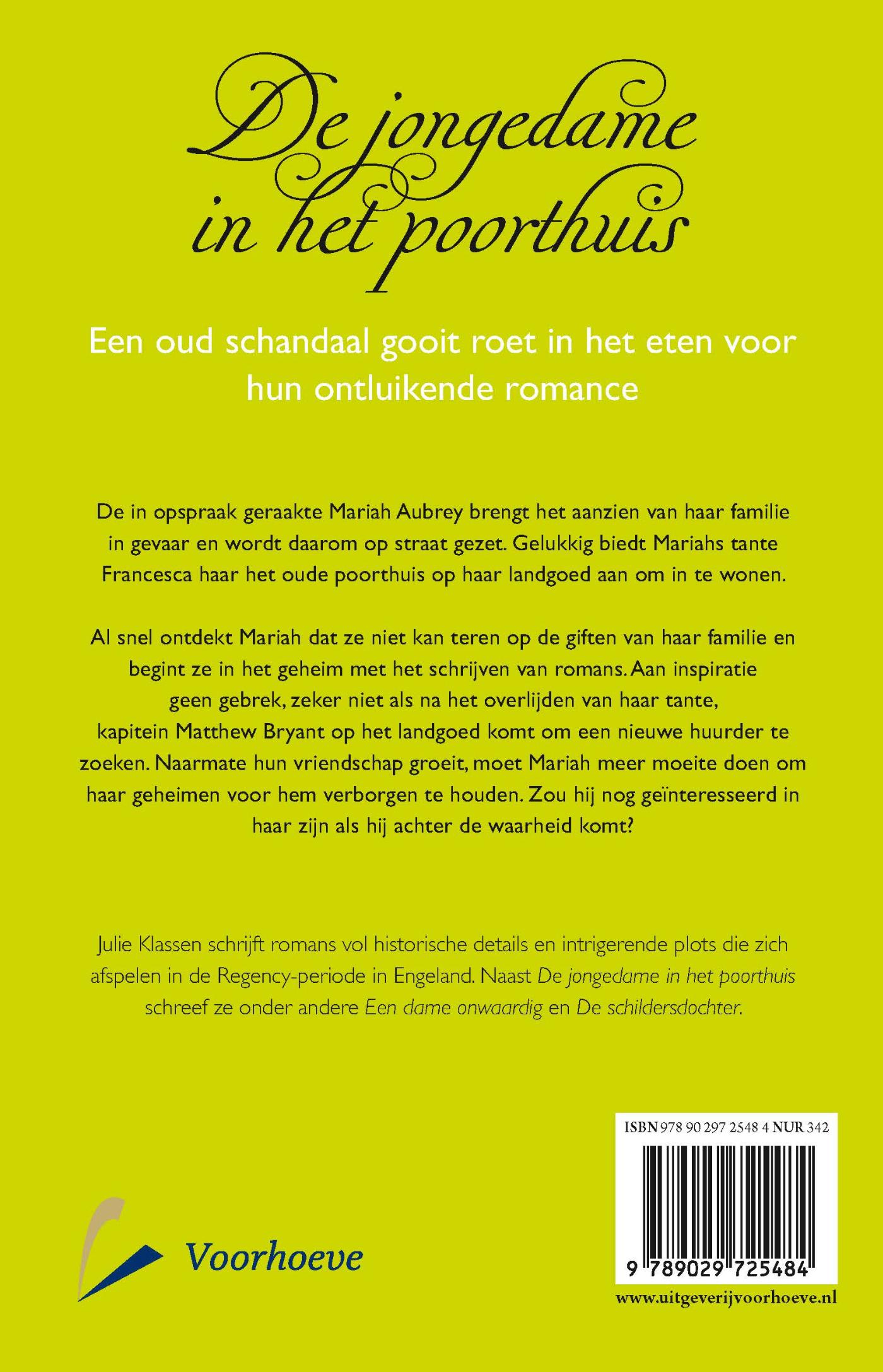 Productafbeelding: achterkant van De jongedame in het poorthuis