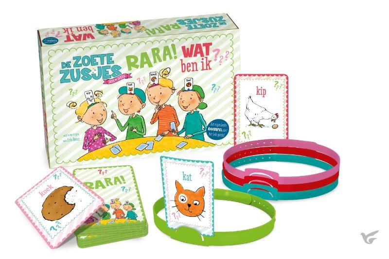 Productafbeelding: voorkant van Zoete Zusjes rara wat ben ik-spel