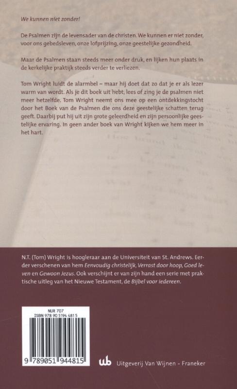 Productafbeelding: achterkant van Pleidooi voor de Psalmen