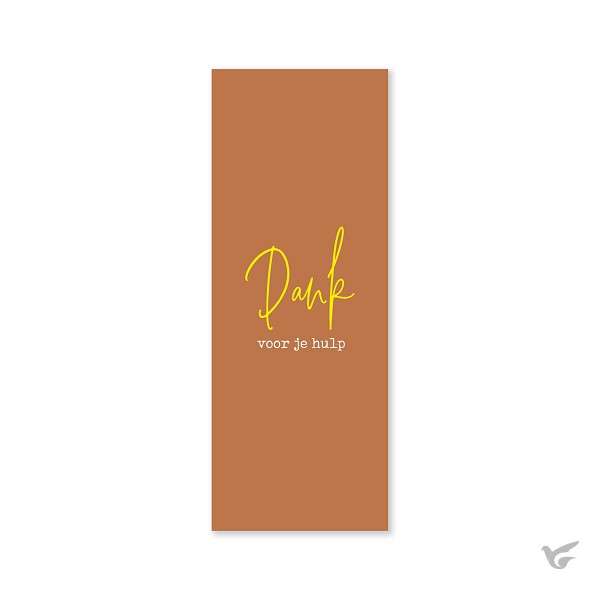Productafbeelding: voorkant van Boekenlegger Dank voor je hulp