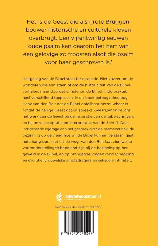 Productafbeelding: achterkant van Geestspraak