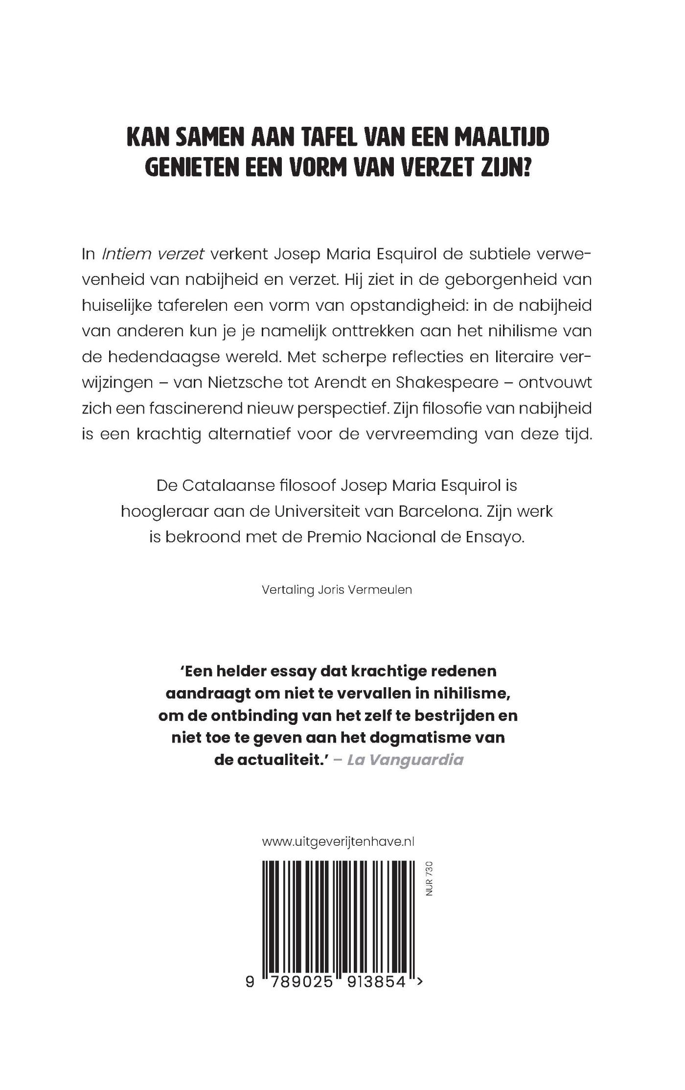 Productafbeelding: achterkant van Intiem verzet