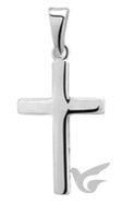 Productafbeelding: voorkant van Silver pendant cross 20x10x1mm