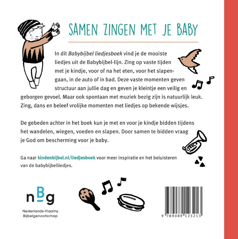 Productafbeelding: achterkant van Het Babybijbel liedjesboek